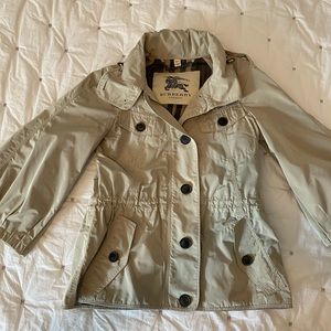 Lightweight Burberry London Jacket w/ Puff Sleeves